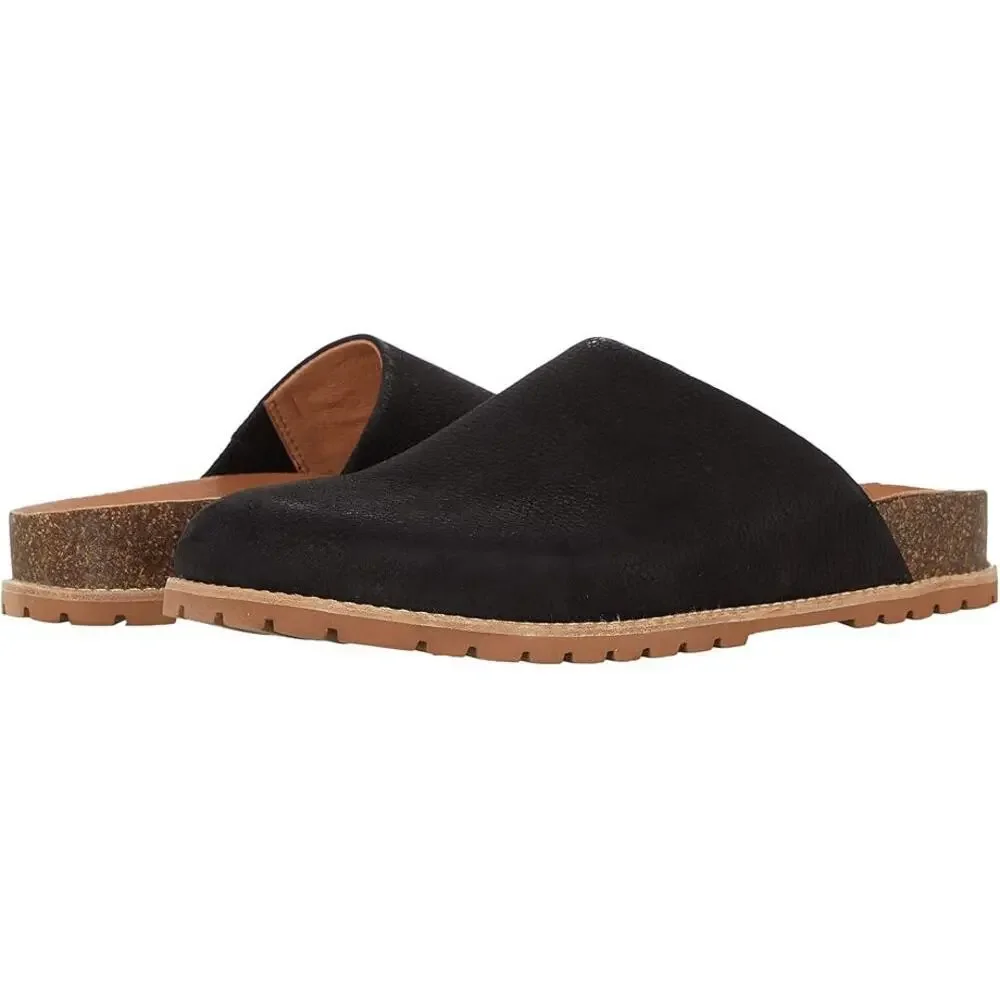Madewell Layne Black Leather Slip On Clog Mules 6